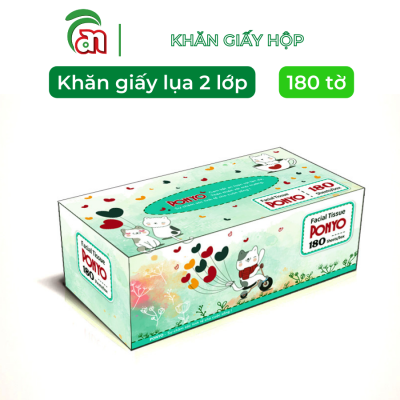 Khăn giấy hộp lụa mềm PONYO 2 lớp 180 tờ