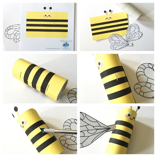 Hướng dẫn cách làm chị ong nâu từ lõi giấy vệ sinh