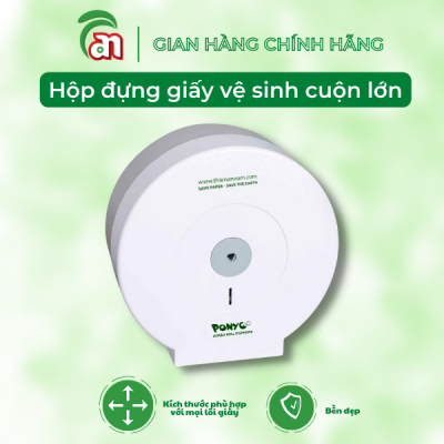 Hộp PONYO đựng giấy vệ sinh cuộn lớn trơn tròn