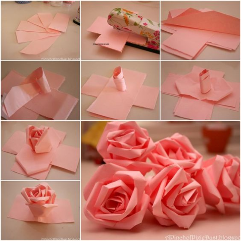 Bông hoa làm bằng giấy a·