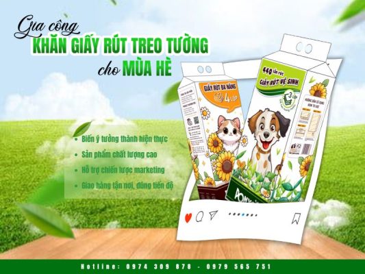 thiết kế khăn giấy nhãn riêng
